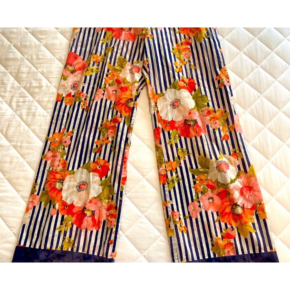 “LILKA” ANTHROPOLOGIE Floral & Striped Pajama/Lounge Pant